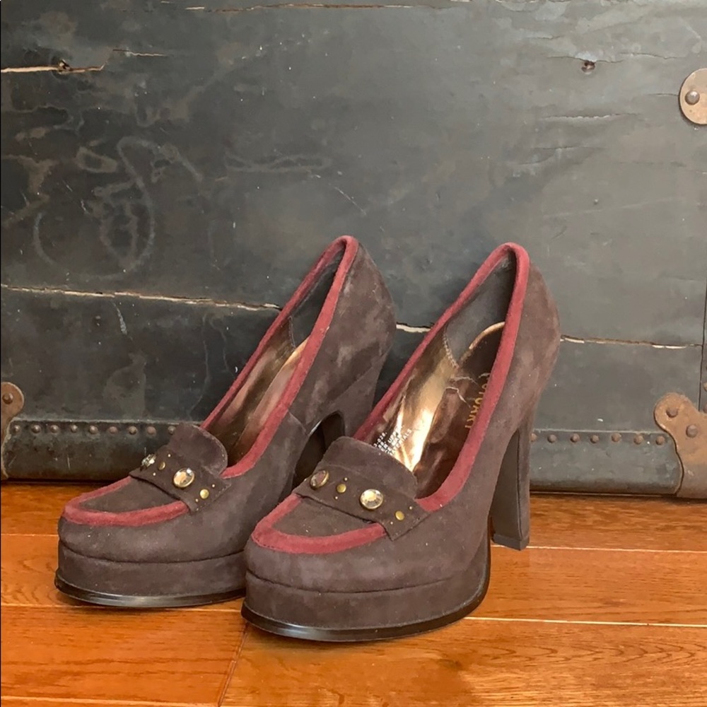 Colin Stuart platform heel loafer